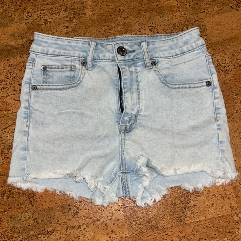 American Eagle High Rise Jean Shorts Stretch